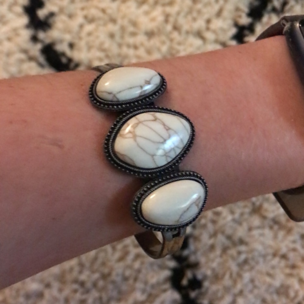 Faux white buffalo bracelet